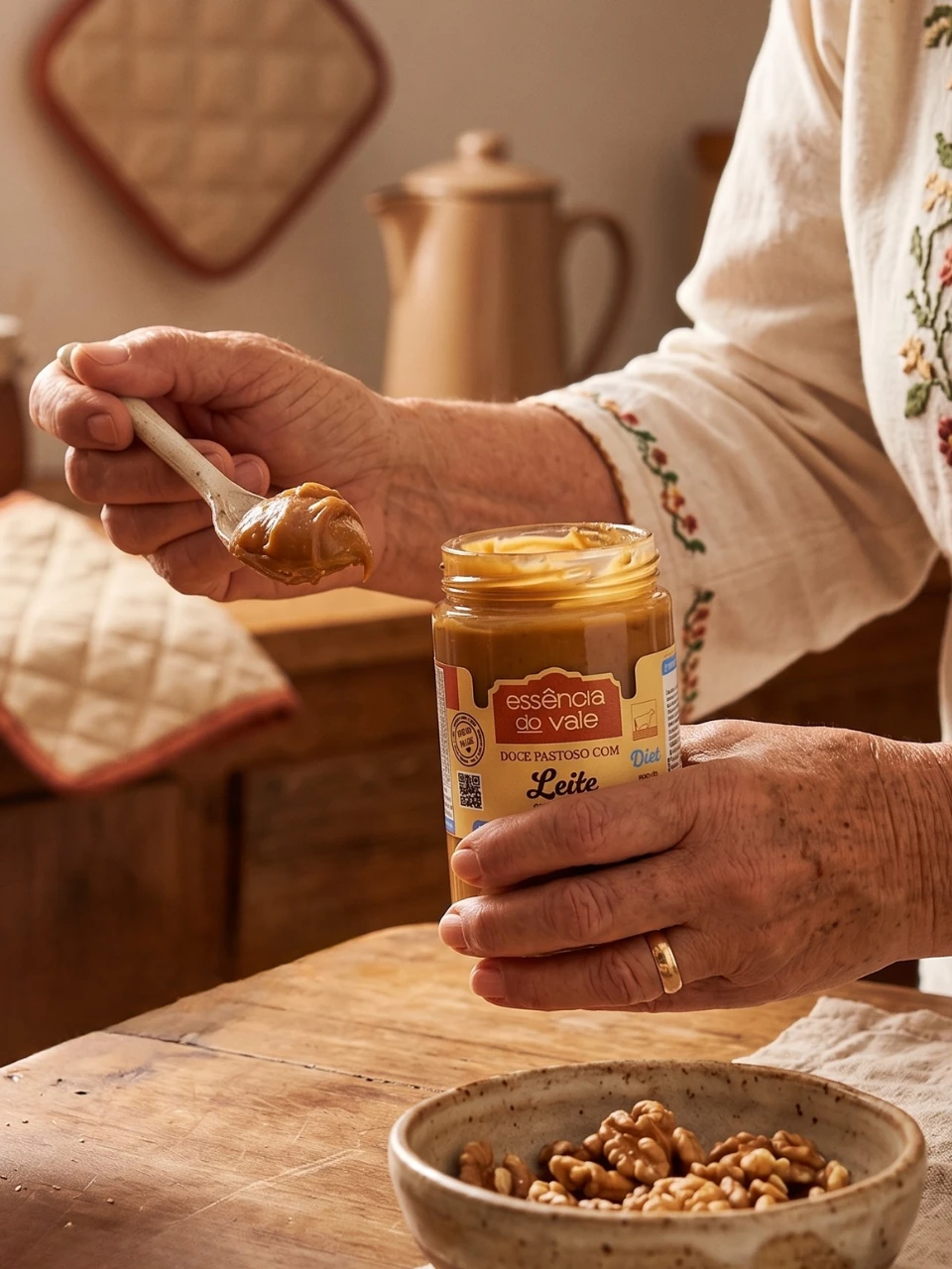 Doce Pastoso de Leite com Nozes Diet Sem Adição de Açúcar Essência do Vale 390g - Imagem 2