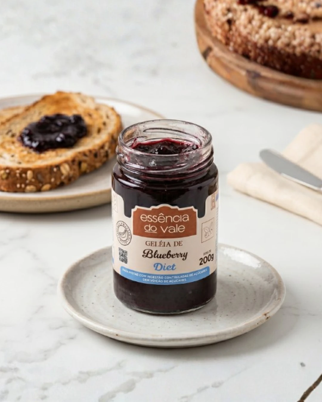 Geleia de Blueberry Diet Sem Adição de Açúcar 200g Essência do Vale - Imagem 2