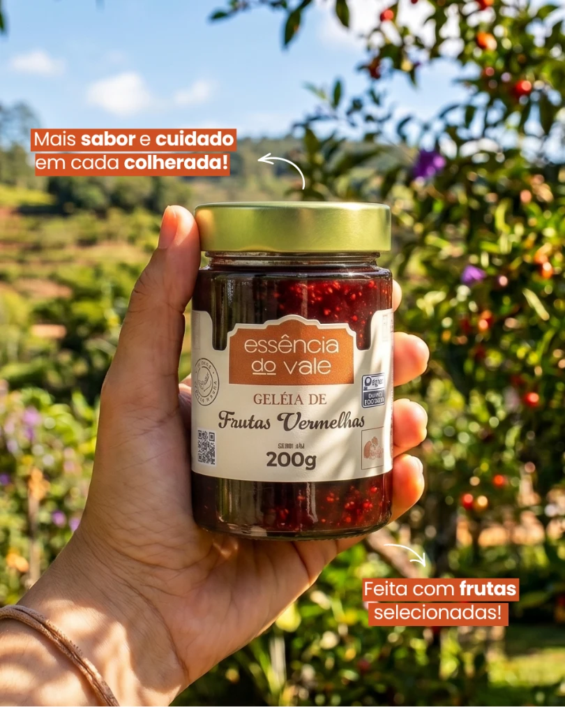 Geleia de Frutas Vermelhas da Essência do Vale 200g - Imagem 2