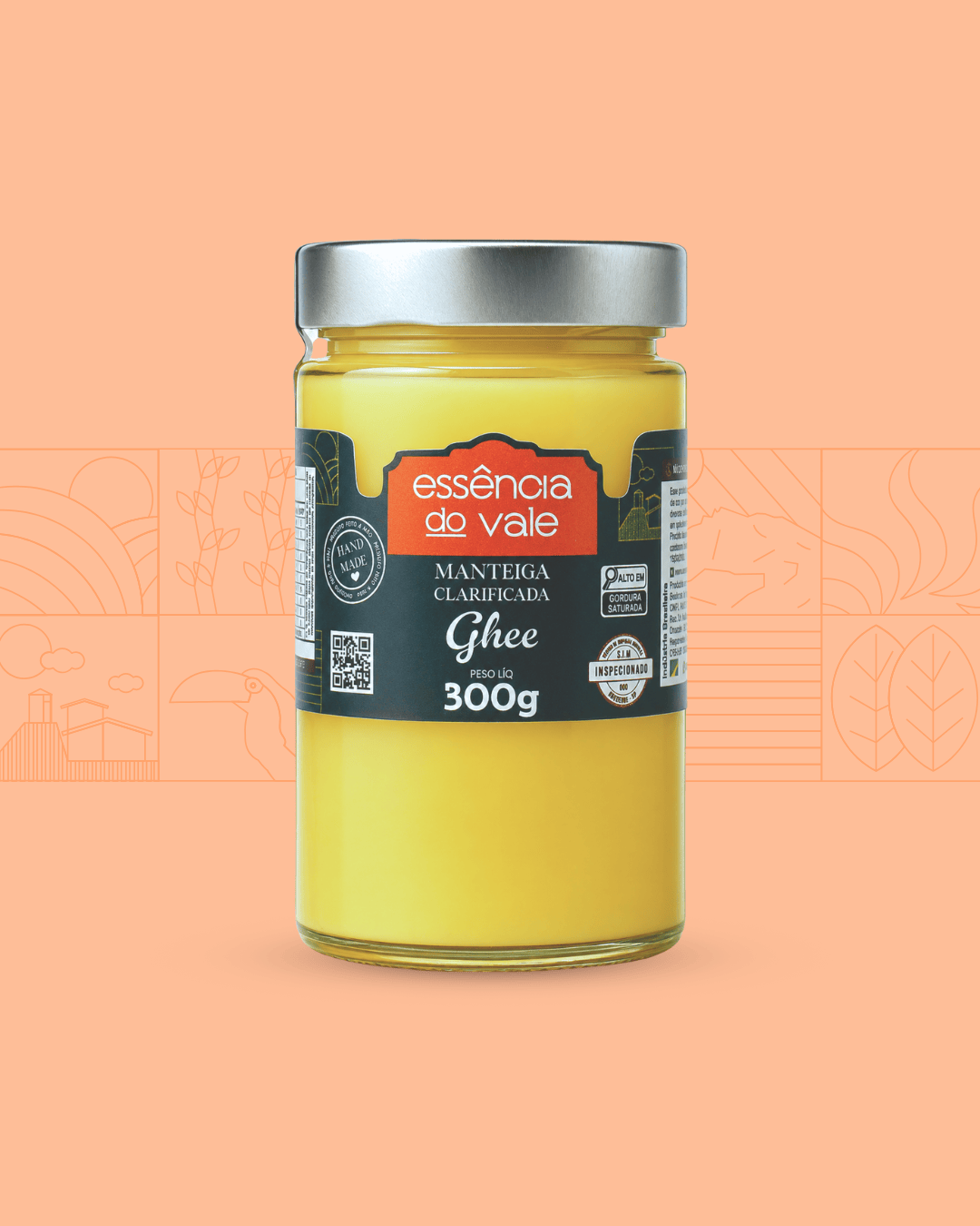 15582425128-manteiga-ghee-clarificada.png Manteiga Ghee 300g Tradicional Clarificada - Imagem 1