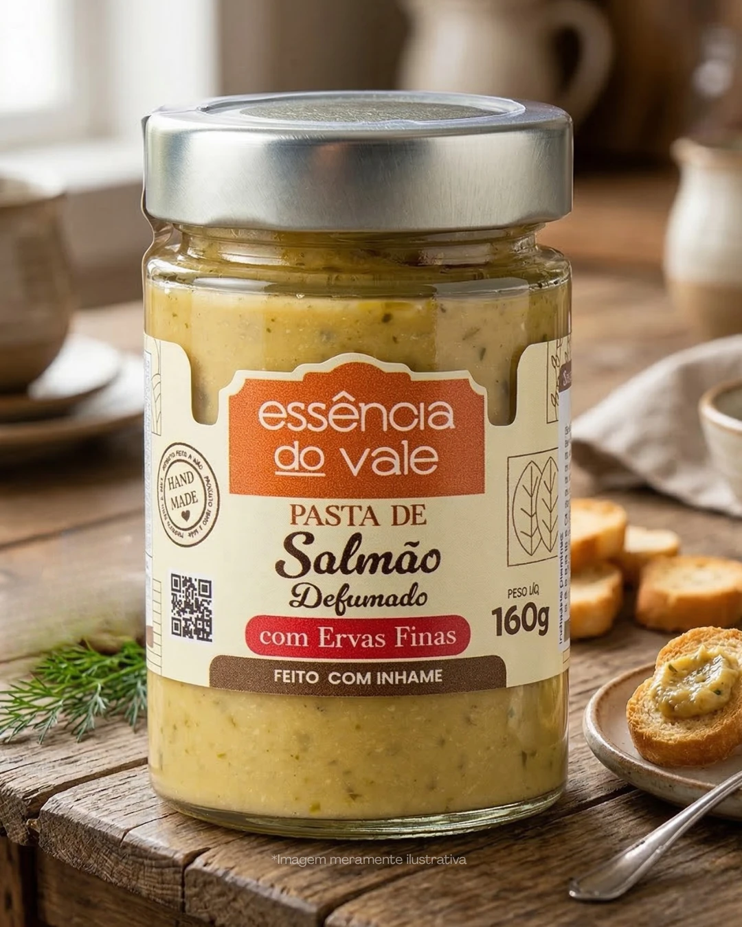 Pasta de Salmão com Ervas Finas Essência do Vale 160g - Imagem 3