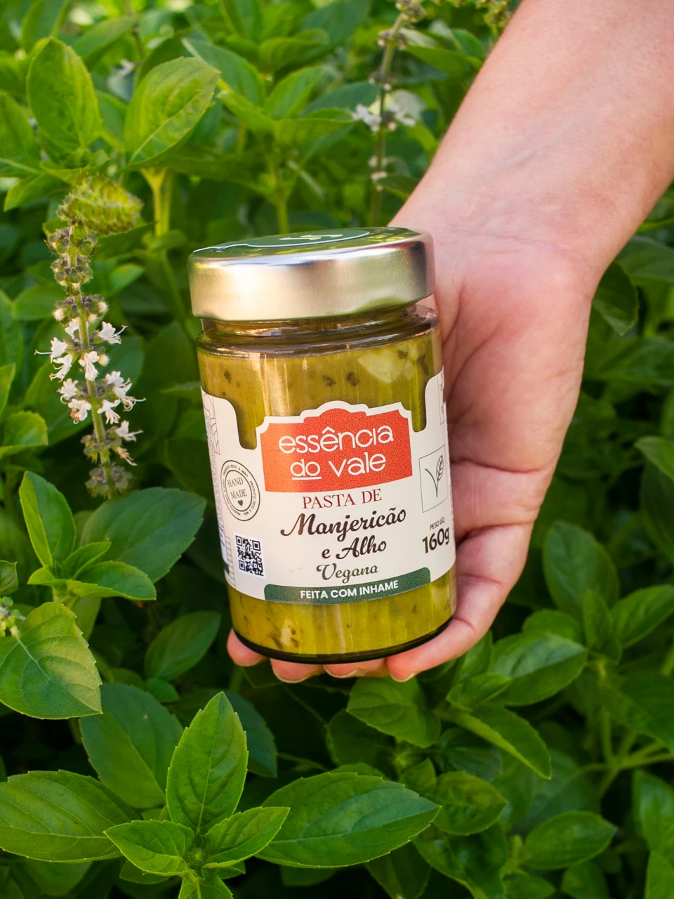 Pasta Vegana de Manjericão e Alho Essência do Vale 160g - Imagem 3