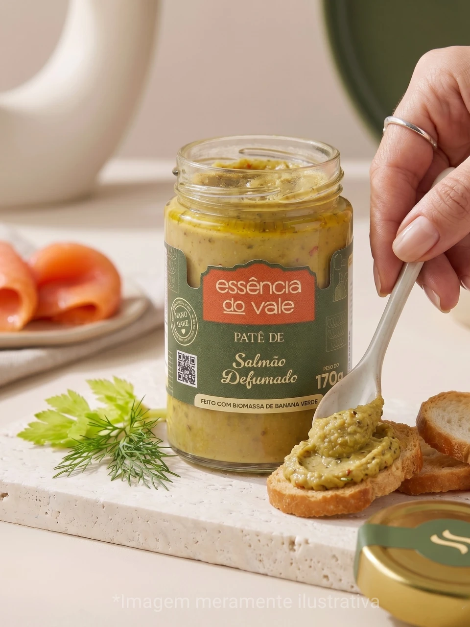 Patê de Salmão Defumado Essência do Vale 170g - Imagem 3