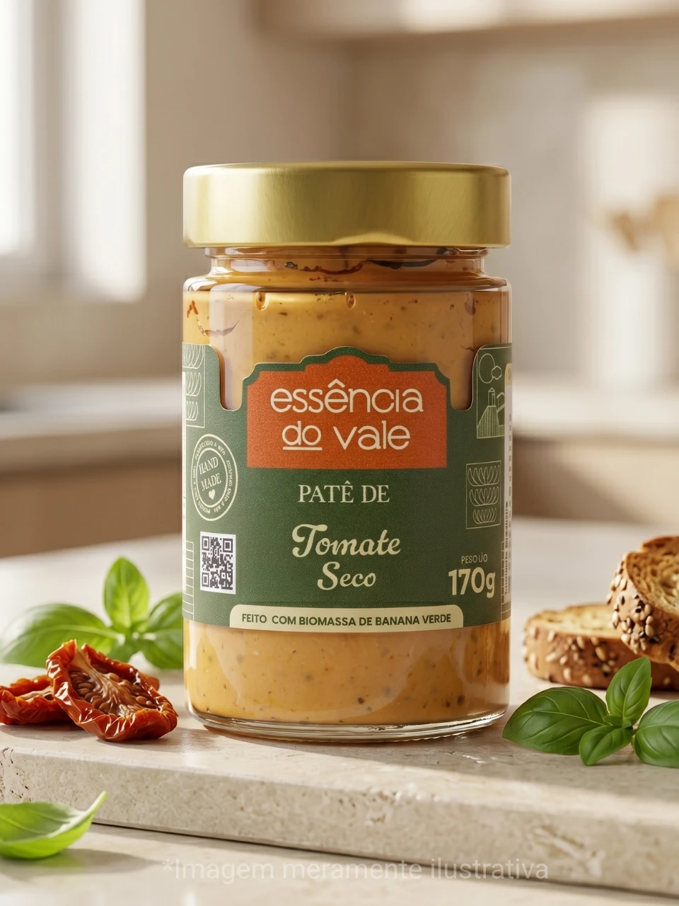 Patê de Tomate Seco Vegano Essência do Vale 170g - Imagem 2