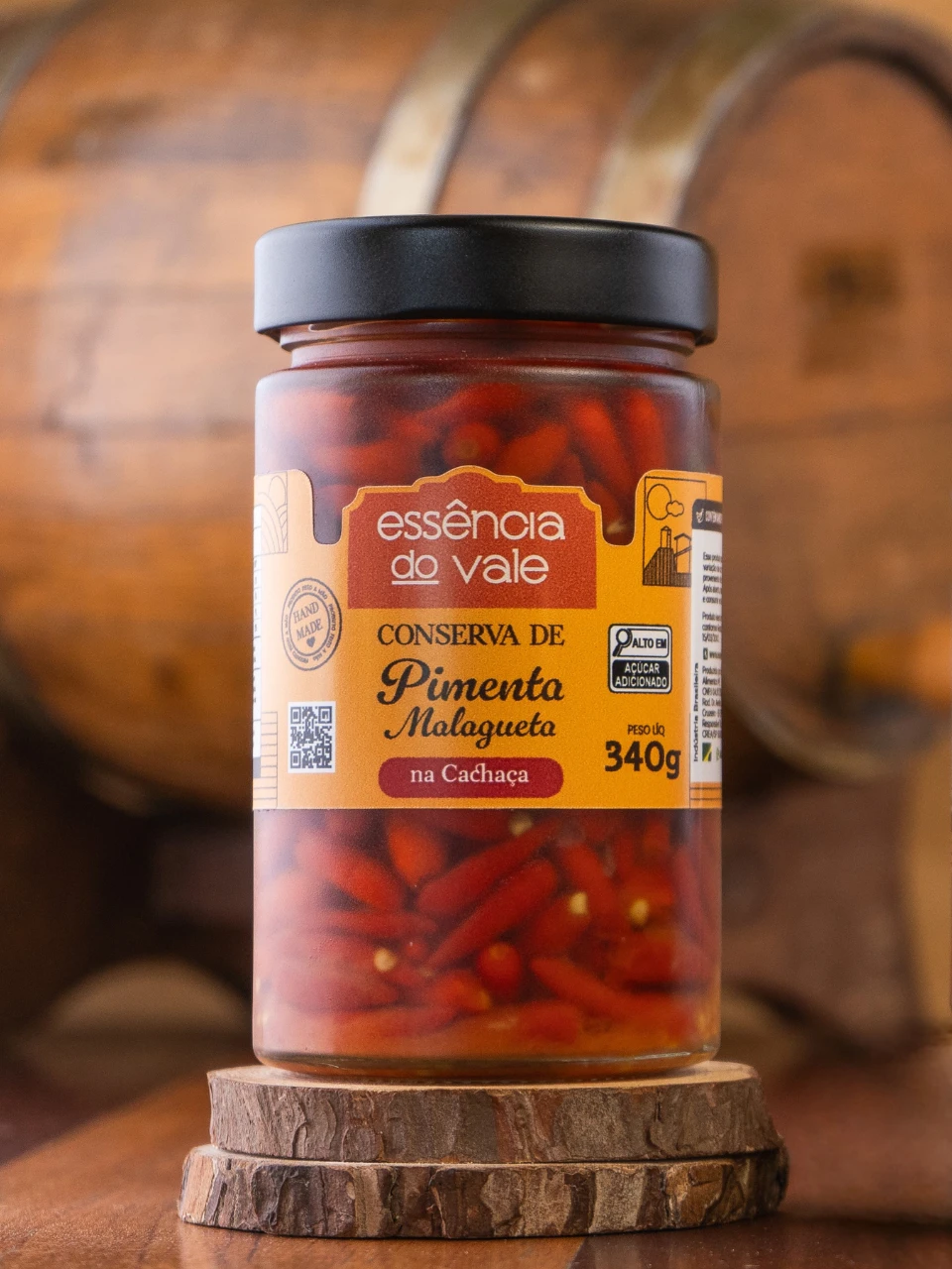Pimenta Malagueta na Cachaça em Conserva da Essência do Vale 340g - Imagem 4